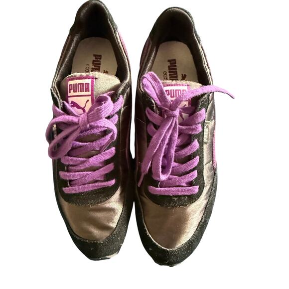 Puma Eco Ortholite Black and Purple Women’s Sneakers size 7.5 - Picture 4 of 8